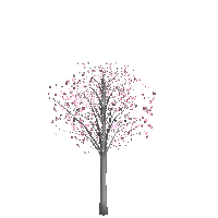 3Dオブジェクト樹木6開花