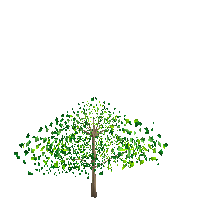 3Dオブジェクト樹木8新緑
