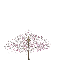 3Dオブジェクト樹木8開花